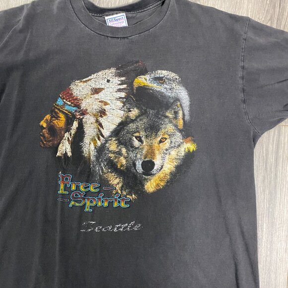 Free Spirit Seattle  VTG 90's Allsport T-Shirt - Picture 4 of 7